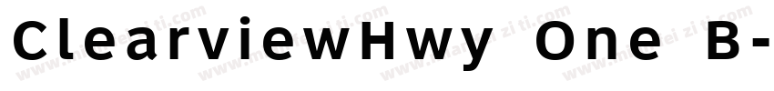 ClearviewHwy One B字体转换